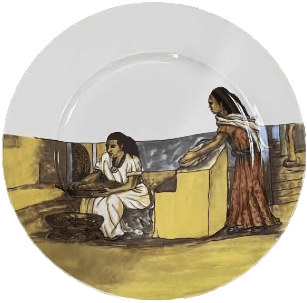 bahlawi Design plate #105 processing grain