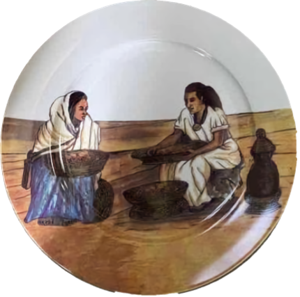 bahlawi Design plate #108 Sifting grain