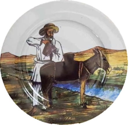 bahlawi Design plate #109 Farmers donkey