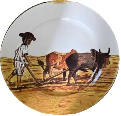 bahlawi Design plate #110 Working the land