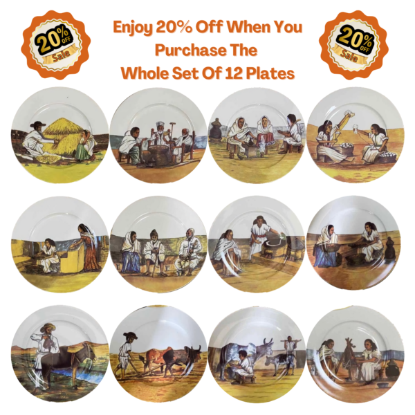 Bahlawi 12 plate set with 20% off stickers Bahlawi 12 plate set with 20% off stickers